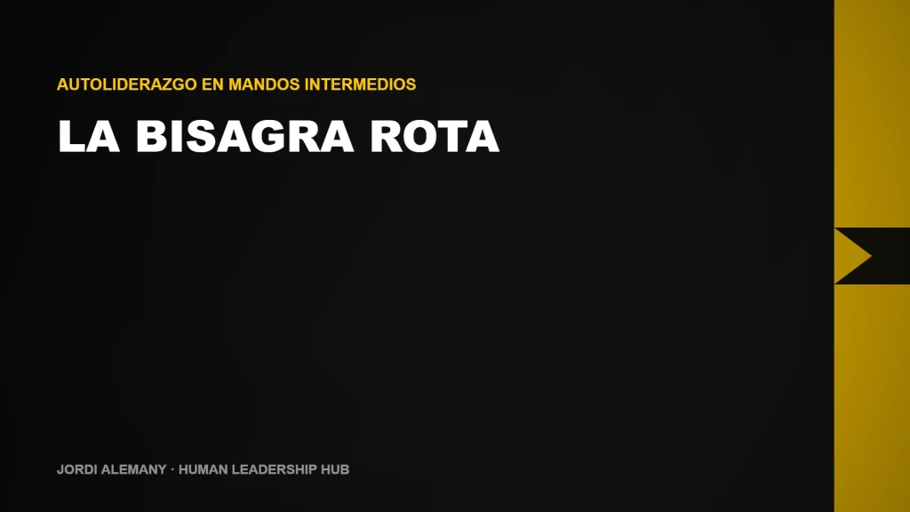 la bisagra rota en mandos intermedios