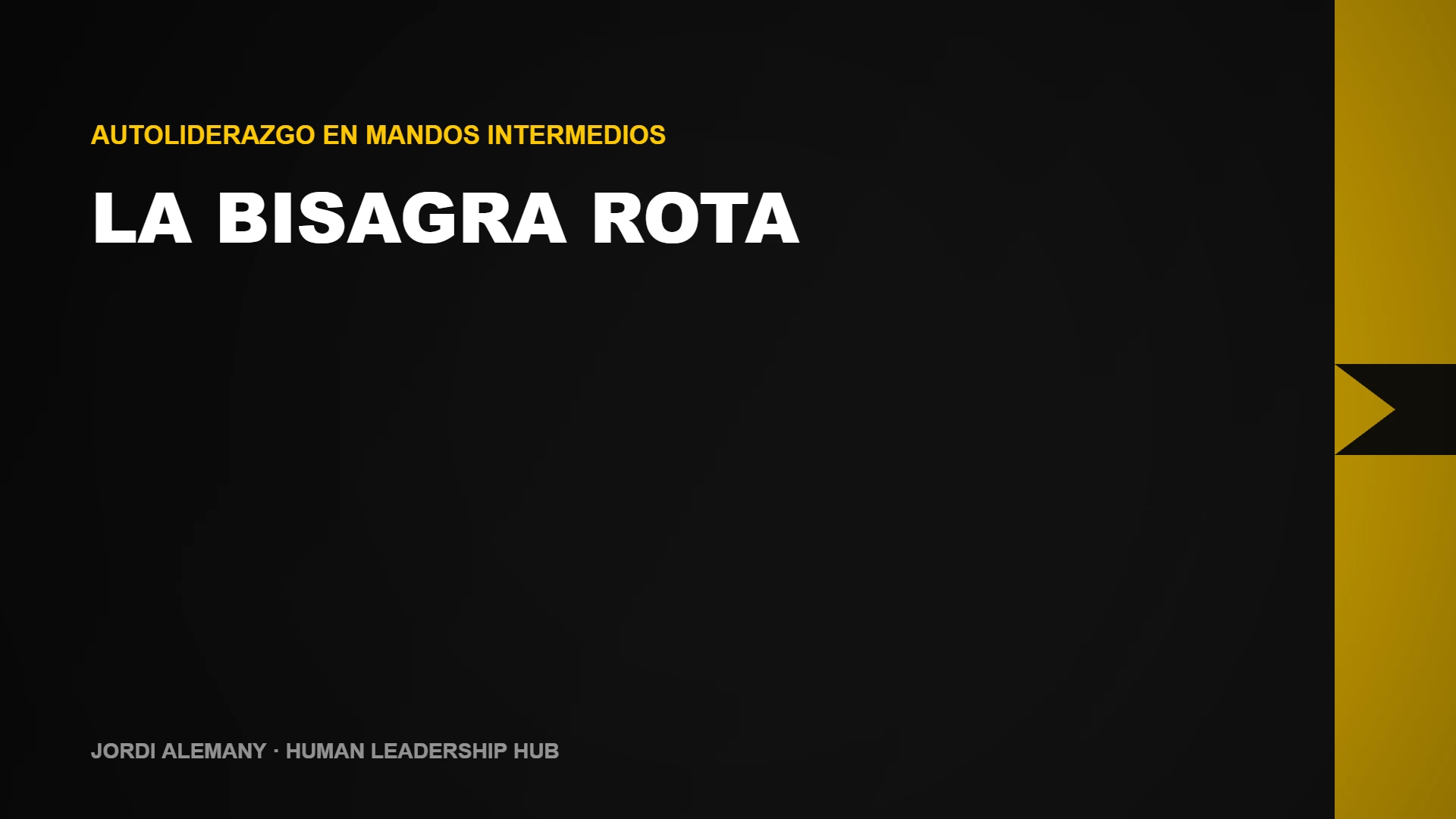 la bisagra rota en mandos intermedios